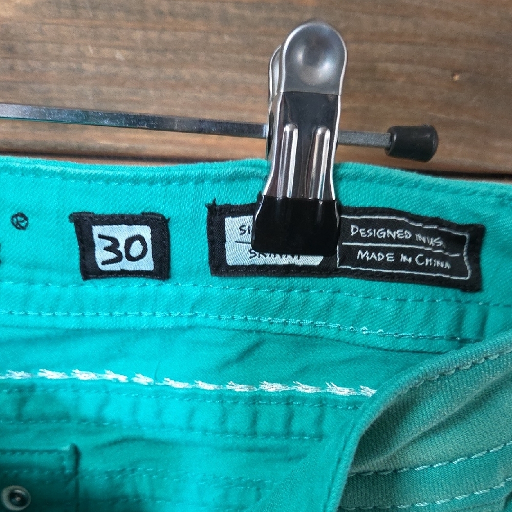 Miss Me Vibrant Teal Skinny Jeans - Picture 2 of 4